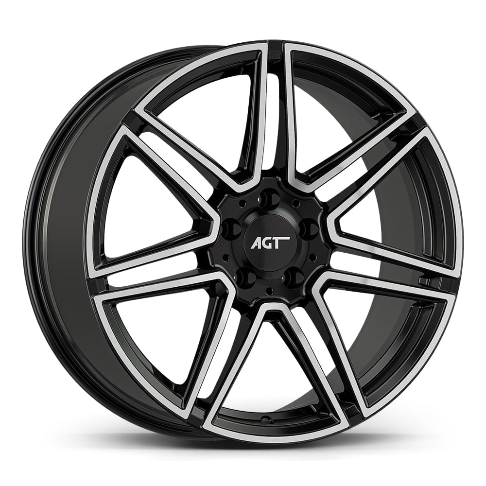 8.0X19 5X112 19266-1 ET45 66.6 GLOSS BLACK DIAMOND
