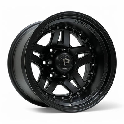 8.5X16 6X114.3 BK-936 ET-35 DEGREE MAT BLACK