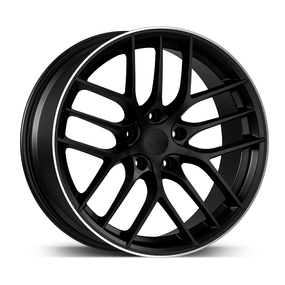 9.5X19 5X120 19121 ET37 72.60 MATT BLACK LIP DIAMOND