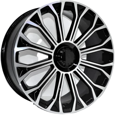 9.5X20 5X112 309 ET48 66.60 BLACK FULL SILVER